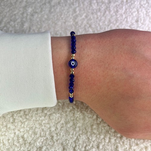 Blaues böses auge armband - böses,