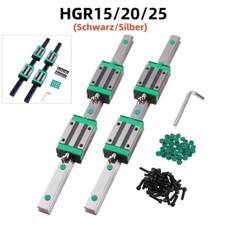 HGR15 HGR20 HGR25 Linearführung Führungsschiene Rail +4X HGH15/20CA Gleitblocks