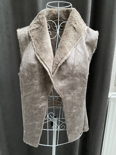 Beige weste gilet leder - leder, &
