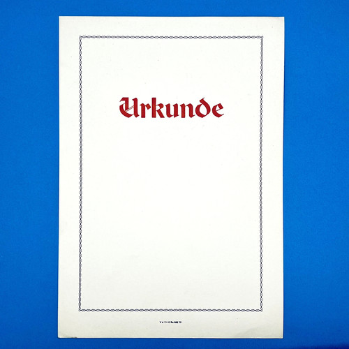 Ddr urkunde blanko 1970 - ddr,