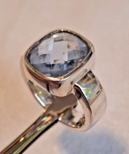 Ringe Silber 925 ESPRIT modern blauer Stein massiv schwer ca. Gr. 56 / 17,8 mm