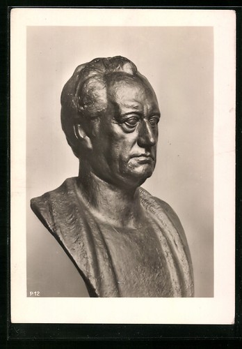 Ansichtskarte büste goethe - ansichtskarte,