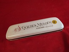 Alte M. Hohner Mundharmonika Golden Melody C Germany Vintage (4737)