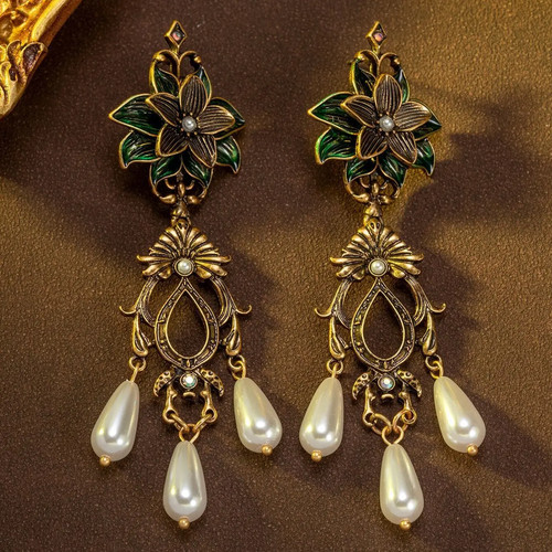 Jugendstil ohrringe vintage - jugendstil,