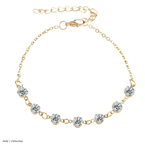 Fußkettchen herz gold silber - ,