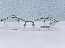 Silhouette Brille Damen Blau Oval Halbrand Titan kleine Gläser  M 6511