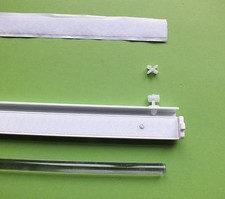 Paneelwagen für Schiebegardinen 60 cm breit komplett mit Beschwerung und Zubehör