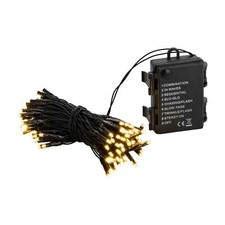 LED Lichterkette Außen 8 Funktionen 6/18h Timer 24/48 o. 96 LEDs Ø3mm Batterie