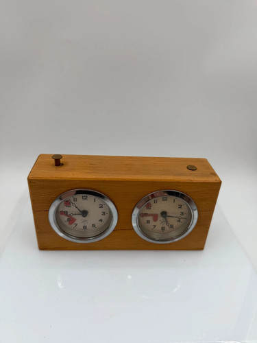 Antike schachuhr holz - antike,