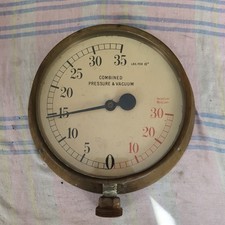 Vintage Messing Manometer - 7"