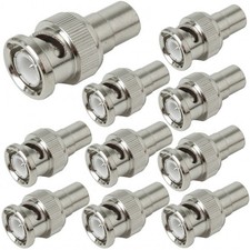 10 x Adapter BNC Stecker - Cinch Kupplung / Buchse - BNC / RCA / Chinch - NEU