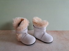 Puppenstiefel in weiß  - 5,6cm x 2,7cm