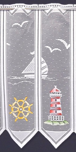 Leuchtturm badezimmergardine - leuchtturm,