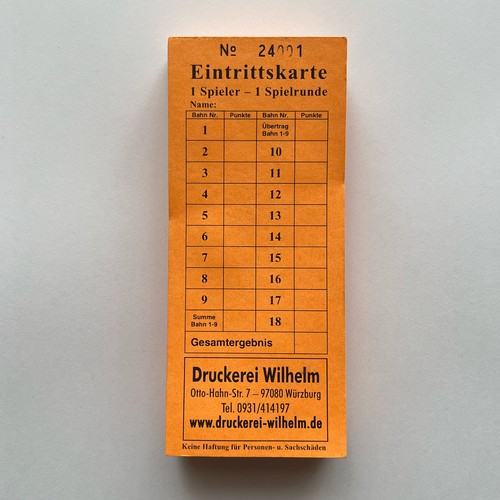 Minigolf eintrittskarten r - eintrittskarten, für