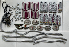 DDR Feuerwehr Mütze Kordel Metall Kragenspiegel Schulterstücke Kokade Knöpfe