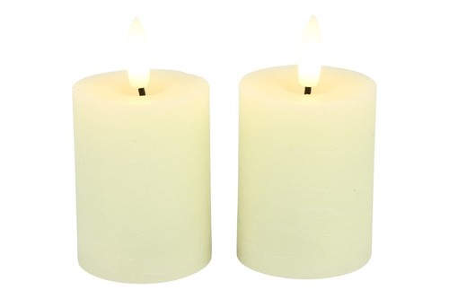 Led stumpenkerzen 2er set - led,