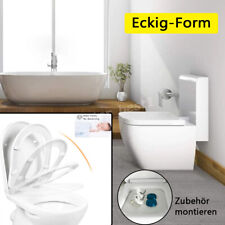 Eckiger WC-Sitz mit Soft-Close