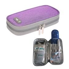 Aufbewahrung Abnehmspritze Kühl Tasche Box lila mit Kühlpad 