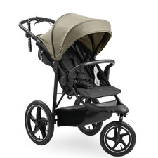 Hauck Runner 3 All-Terrain Kinderwagen mit Handbremse und Luftrollen - oliv