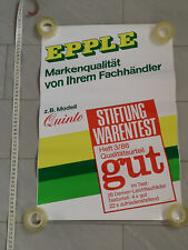 Plakat Epple Fahrrad Markenqualität 1986 Poster Werbeplakat Aufkleber