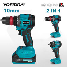 2Gang 10MM Akku Schraubendreher Bohrmaschine Bohrschrauber 2IN1 Akkuschrauber DE