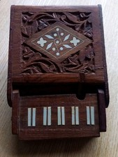 Flügel-Klavier Zigarettenspender aus Holz, aus den 60/70er, selten, sehr gut