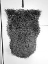 Grau Dickerer Fellteppich Teppich 90x 60 Cm Nichtraucher Haushalt Waschbar