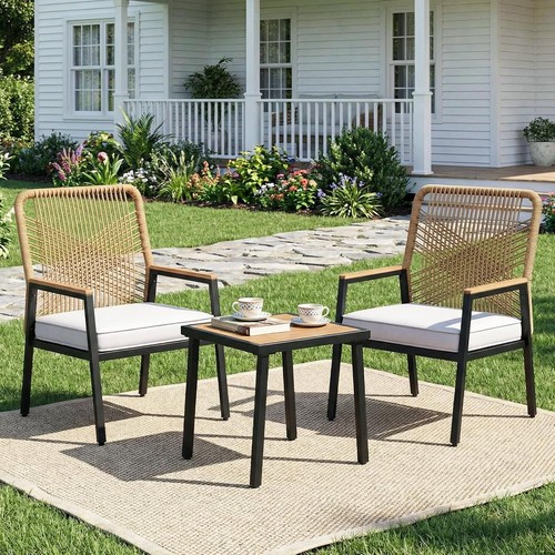 3tlg rattan gartenmöbel - 3tlg., gartenmöbel-set