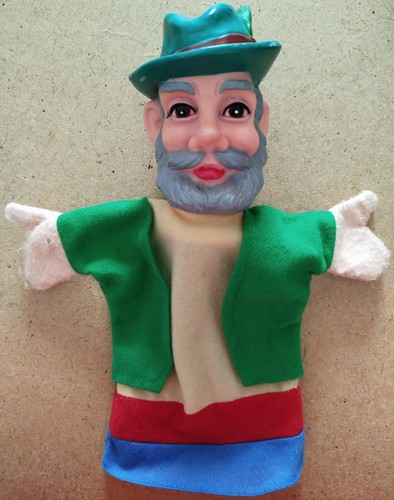 Handpuppen figur jäger - handpuppen-figur, "jäger"