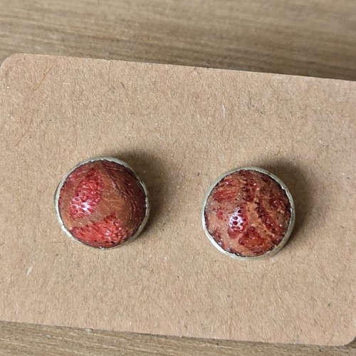 Runde ohrstecker rote - runde,