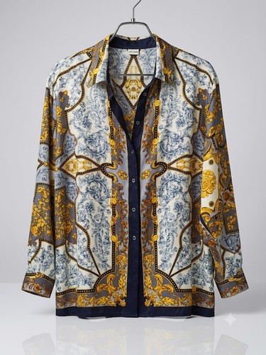 Edle 100 seiden bluse - 100%seiden,
