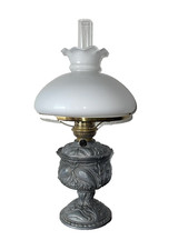 Antike Zinkgusspetroleumlampe Gründerzeit ca. 1920