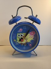 Spongebob Schwammkopf Wecker Retro Design Blau Kinder Uhr Vibtage Klassisch 