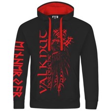 Männer Kapuzenpullover Odins Raben Motiv label nordicwear vikings hugin munin 