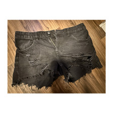 Damen shorts schwarz denim - h&m,