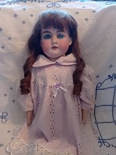 alte große Brustplatt Porzellan Puppen A.M.370 DEP 7 Made in Germany 70cm.Gross