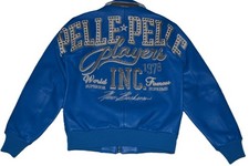 AUTHENTIC Pelle Pelle Herren Leder Players Inc Weltberühmte Jacke Blau Neu