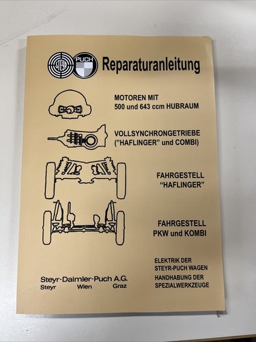 Werkstatthandbuch steyr puch - werkstatthandbuch, steyr-puch