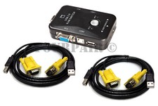 2 Port KVM Switch Switcher Box