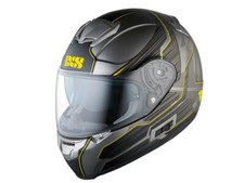 iXS Integralhelm HX 215 Techno | Titan-Gelb Matt | Motorradhelm aus Polycarbonat