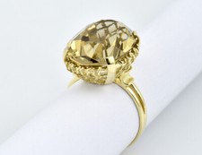 Ring citrin 585 000 - citrin, 14
