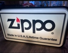 Zippo Leuchtreklame,Schild,Werbeschild USA Gebraucht,selten