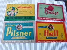 44341 4 Etiketten DDR Bier