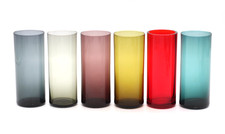 6x Bunte Gläser Set 50er /