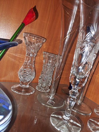 Bleikristall vasen - 2x,
