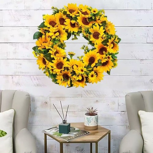 Gelber sonnenblumenkranz cm - 40,