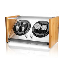 Uhrenbeweger Watch Winder  Uhrenbeweger aus Bambusholz und Metall für 4 Uhren