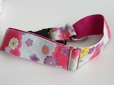 Designer Hundehalsband Halsband XL 45 - 75 cm Motiv : Asia Blumen