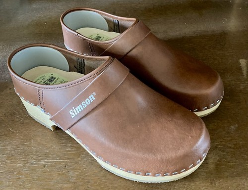 Simson braune clogs - braune, mit