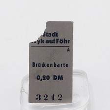 Fahrkarte Fahrschein Syke Föhr Brückenkarte
